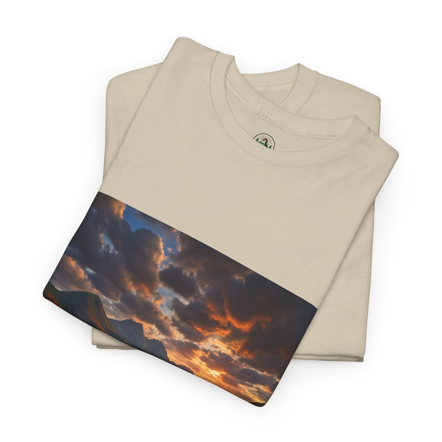 Wildflower Mountain Landscape T-Shirt – Minimalist Nature Graphic Tee