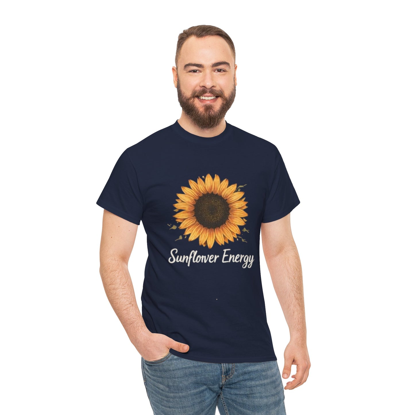 Sunflower Energy T- Shirt - Minimalist Nature Aesthetic Tee, Positive Vibes Graphic Shirt