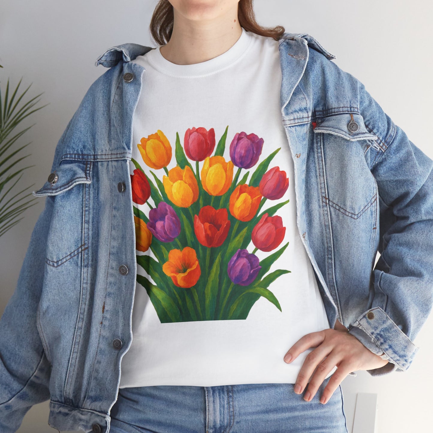 Spring Tulip Flower T- SHIRT - Vibrant Floral Aesthetic Tee