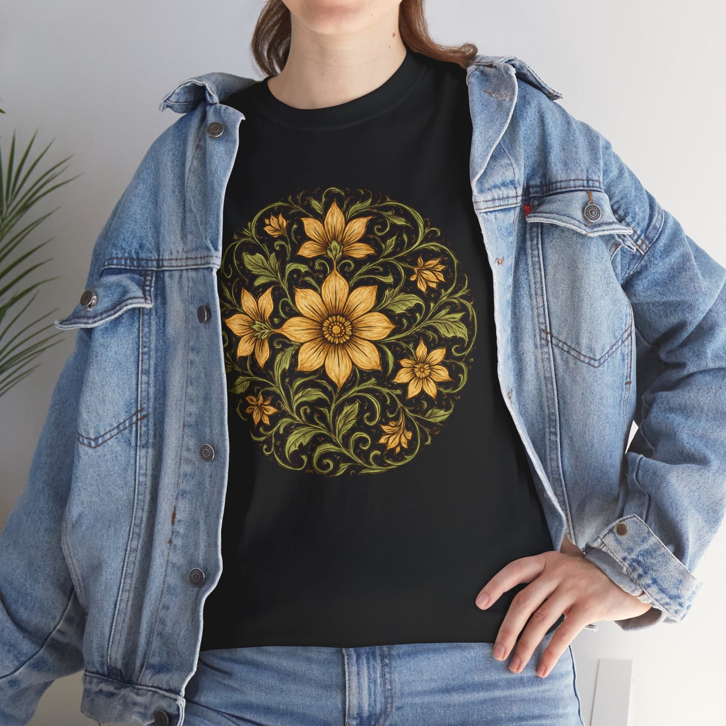 Spring Awakening Mandala T-Shirt – Boho Floral Aesthetic Tee