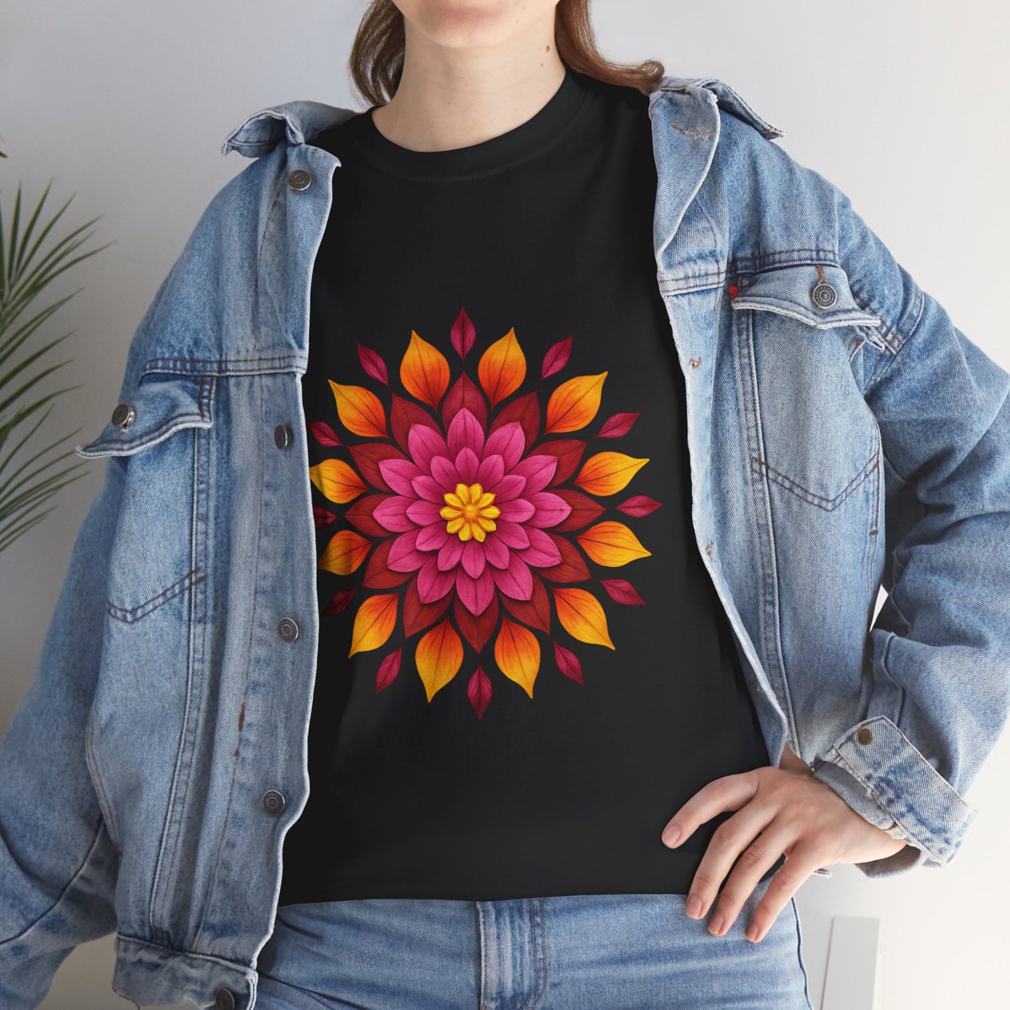 Floral Mandala T- Shirt -Boho Flower Aesthetic Tee