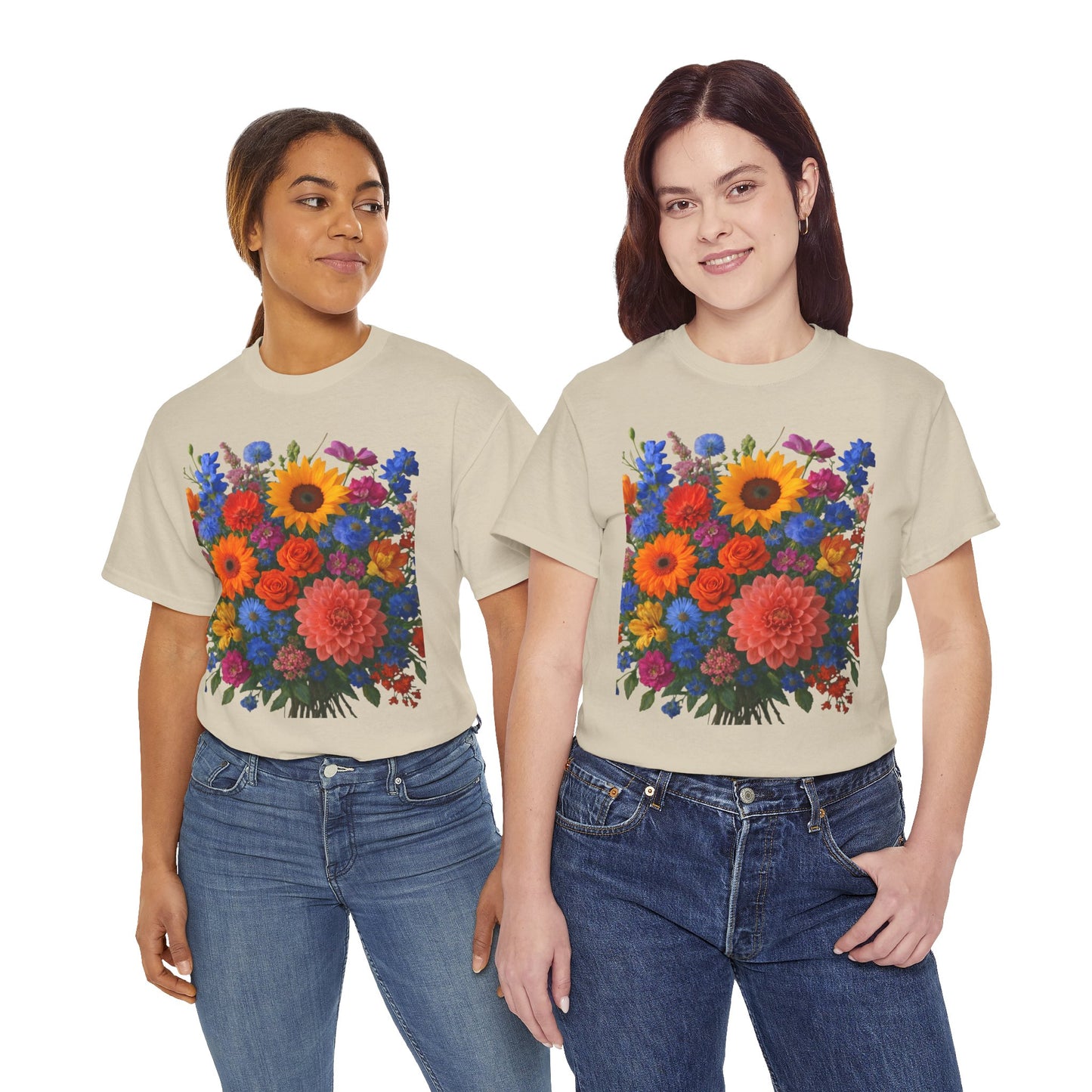 Garden Bouquet Flower T-Shirt – Summer Floral Aesthetic Tee