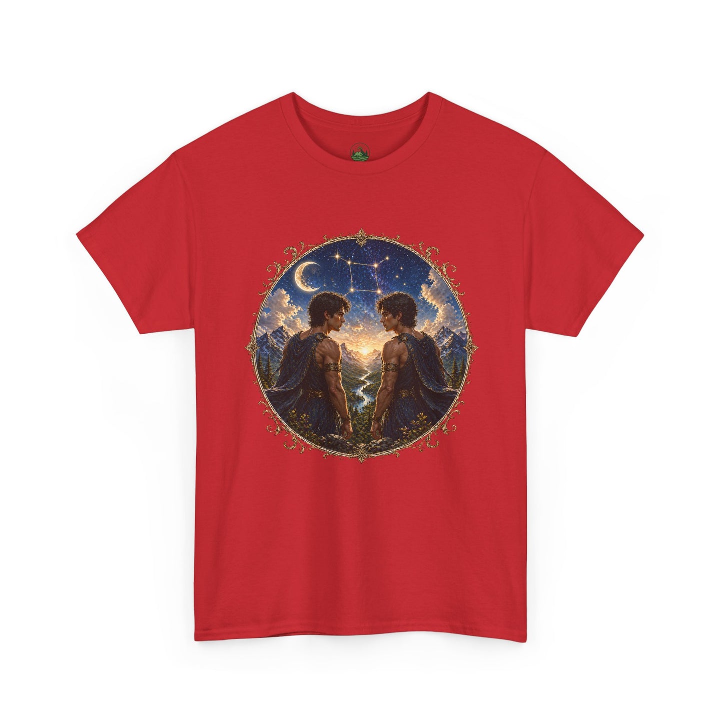 Gemini Zodiac T-Shirt – Dual Energy Twins Design | Astrology & Cosmic Nature Tee