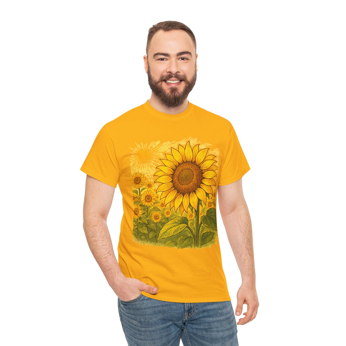 Sunflower Sunshine T-Shirt – Bright Floral Aesthetic Tee