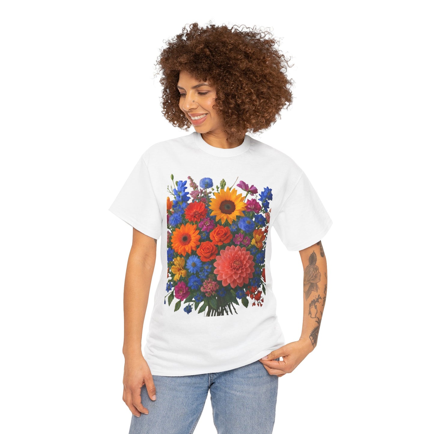 Garden Bouquet Flower T-Shirt – Summer Floral Aesthetic Tee
