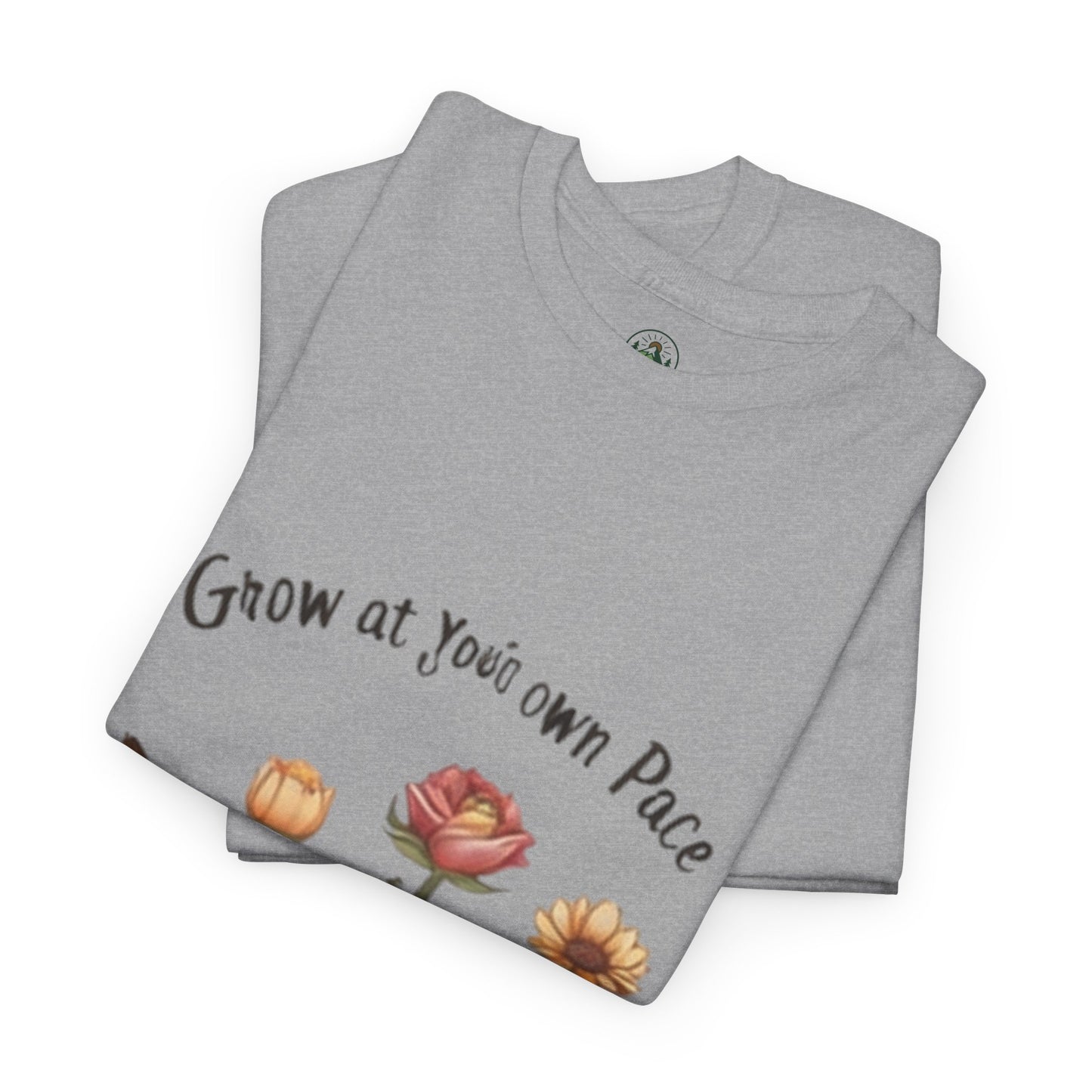 Grow at Your Own Pace T-Shirt – Minimalist Flower Pot Tee, Aesthetic Botanical Shirt, Unisex Gift for Plant Lovers