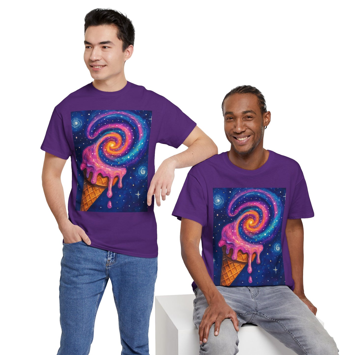 Ice Cream Galaxy T-Shirt – Fun Cosmic Aesthetic Tee