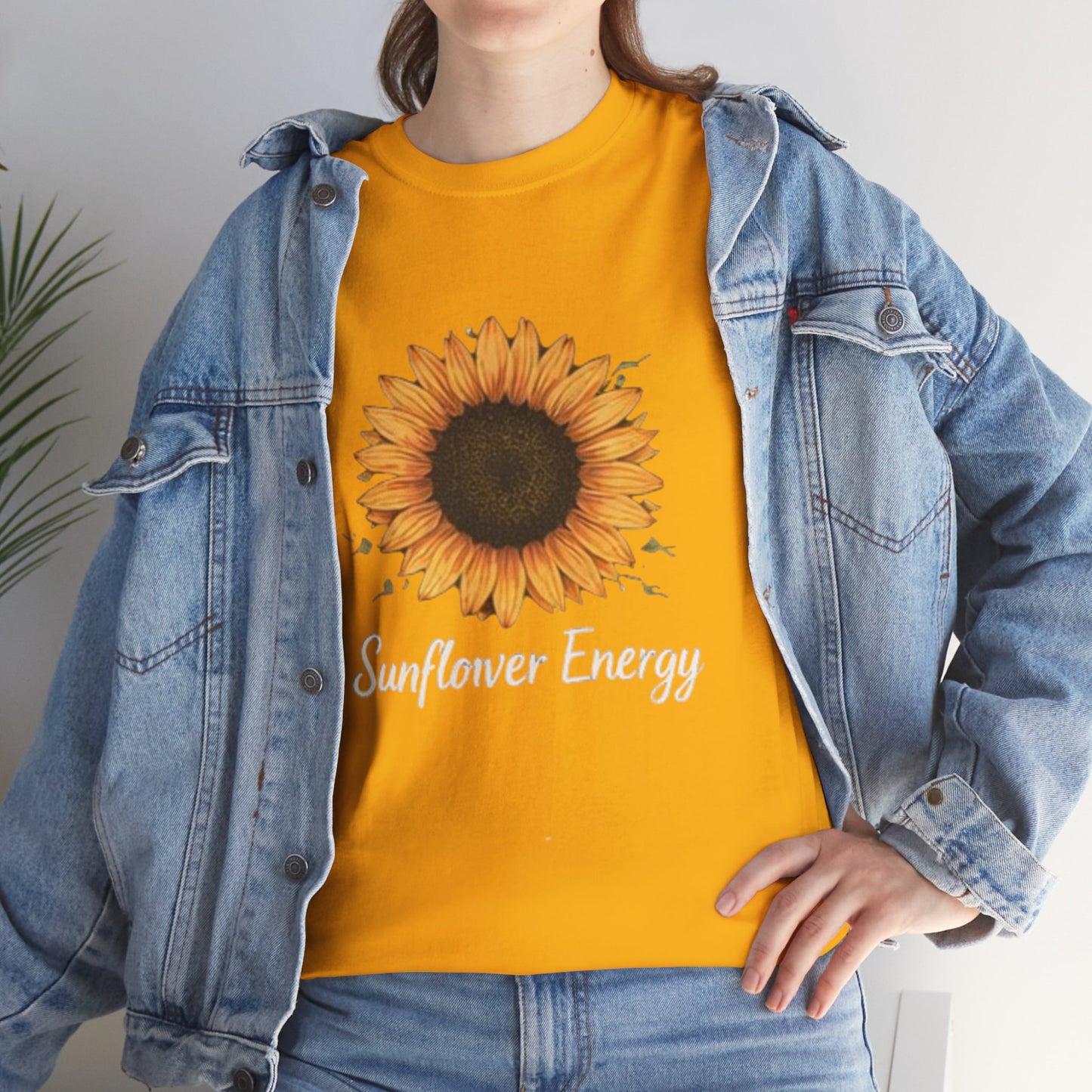 Sunflower Energy T- Shirt - Minimalist Nature Aesthetic Tee, Positive Vibes Graphic Shirt