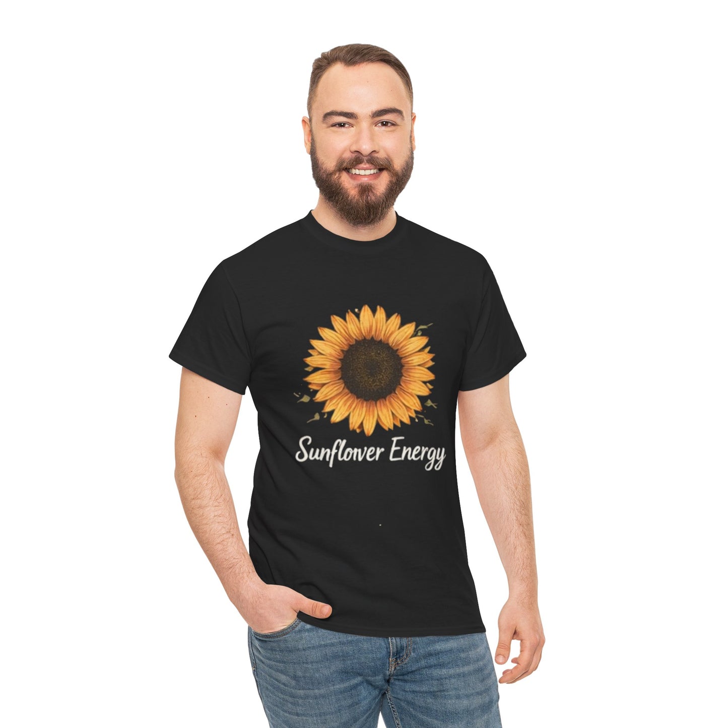 Sunflower Energy T- Shirt - Minimalist Nature Aesthetic Tee, Positive Vibes Graphic Shirt