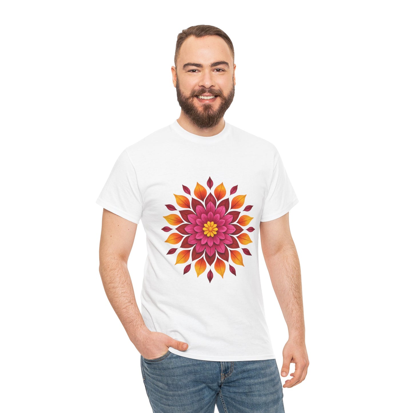 Floral Mandala T- Shirt -Boho Flower Aesthetic Tee