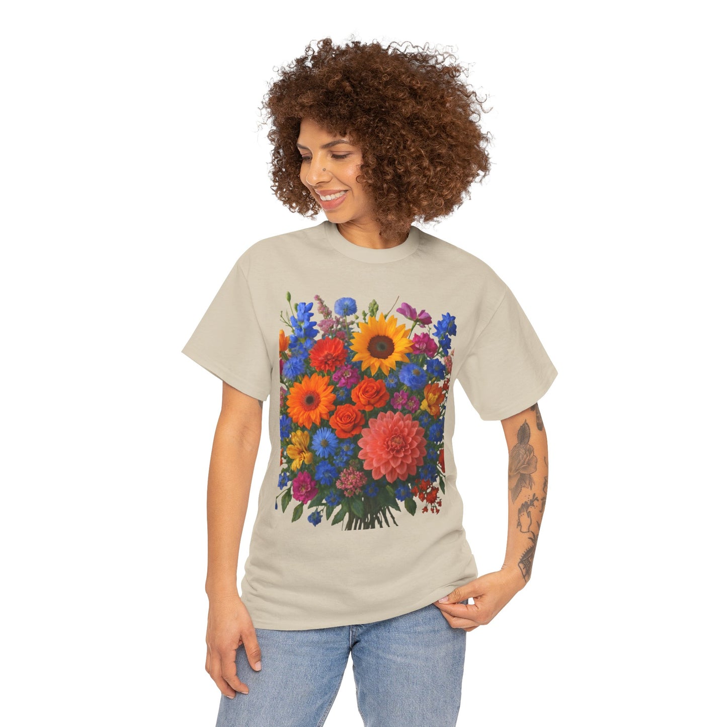 Garden Bouquet Flower T-Shirt – Summer Floral Aesthetic Tee