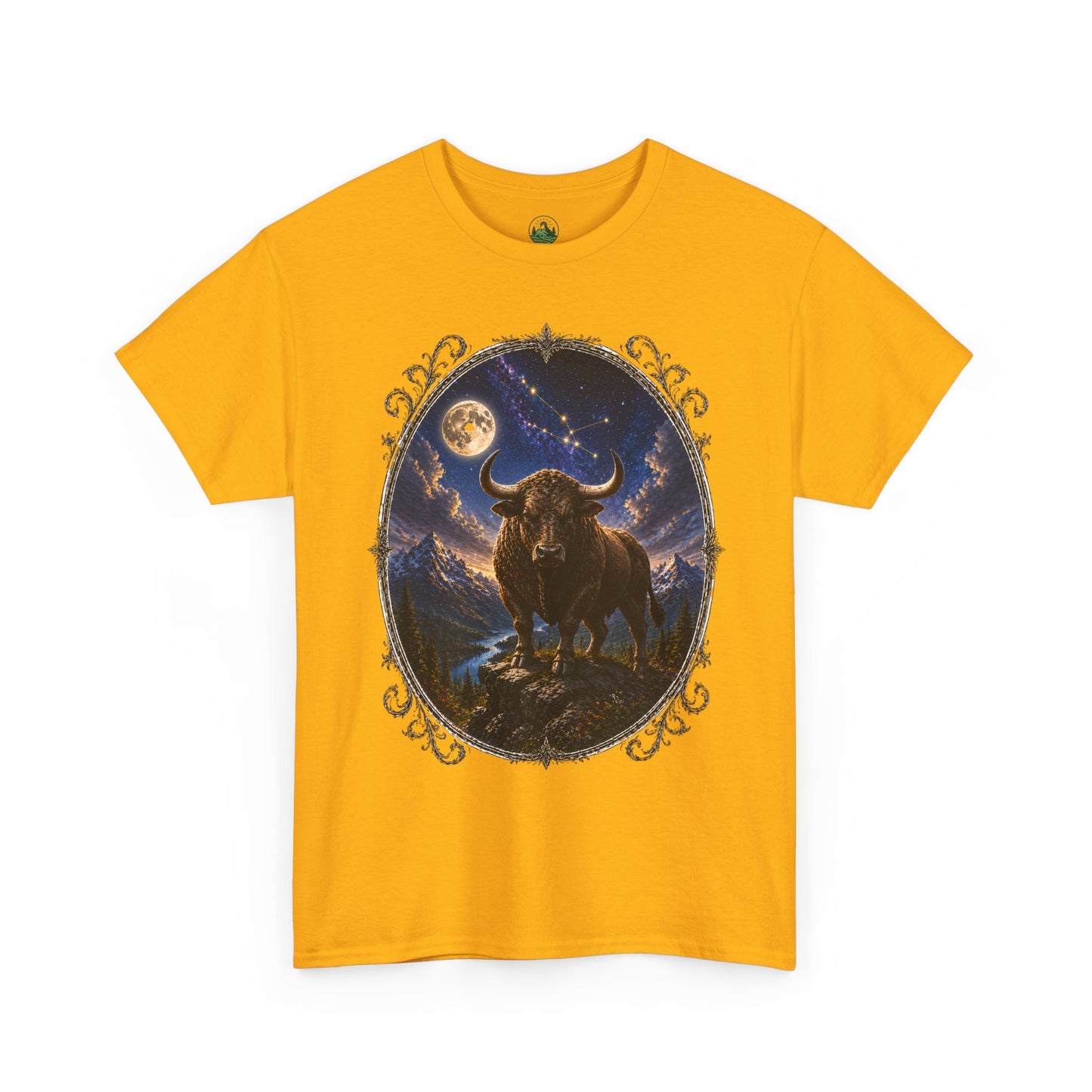 Taurus Zodiac T-Shirt – Mystic Bull Night Design | Nature & Astrology Tee