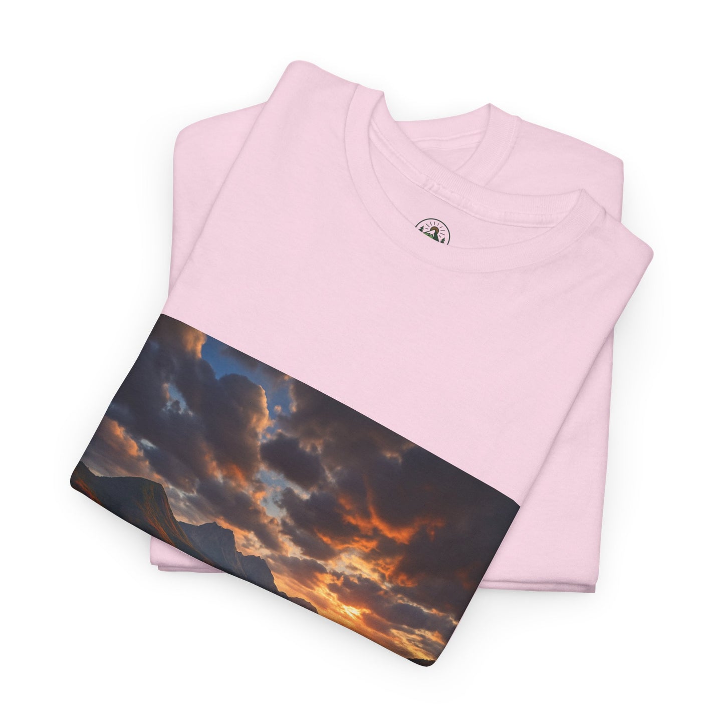 Wildflower Mountain Landscape T-Shirt – Minimalist Nature Graphic Tee