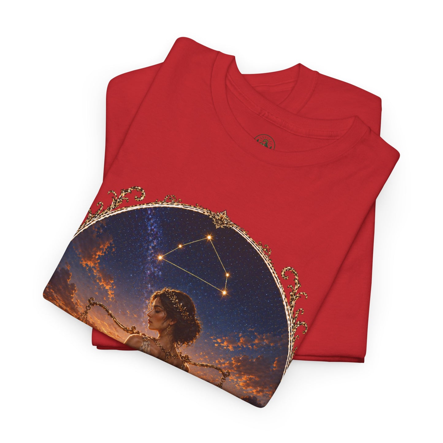 Libra Zodiac T-Shirt – Balance Scales Aesthetic Design | Elegant Astrology Tee