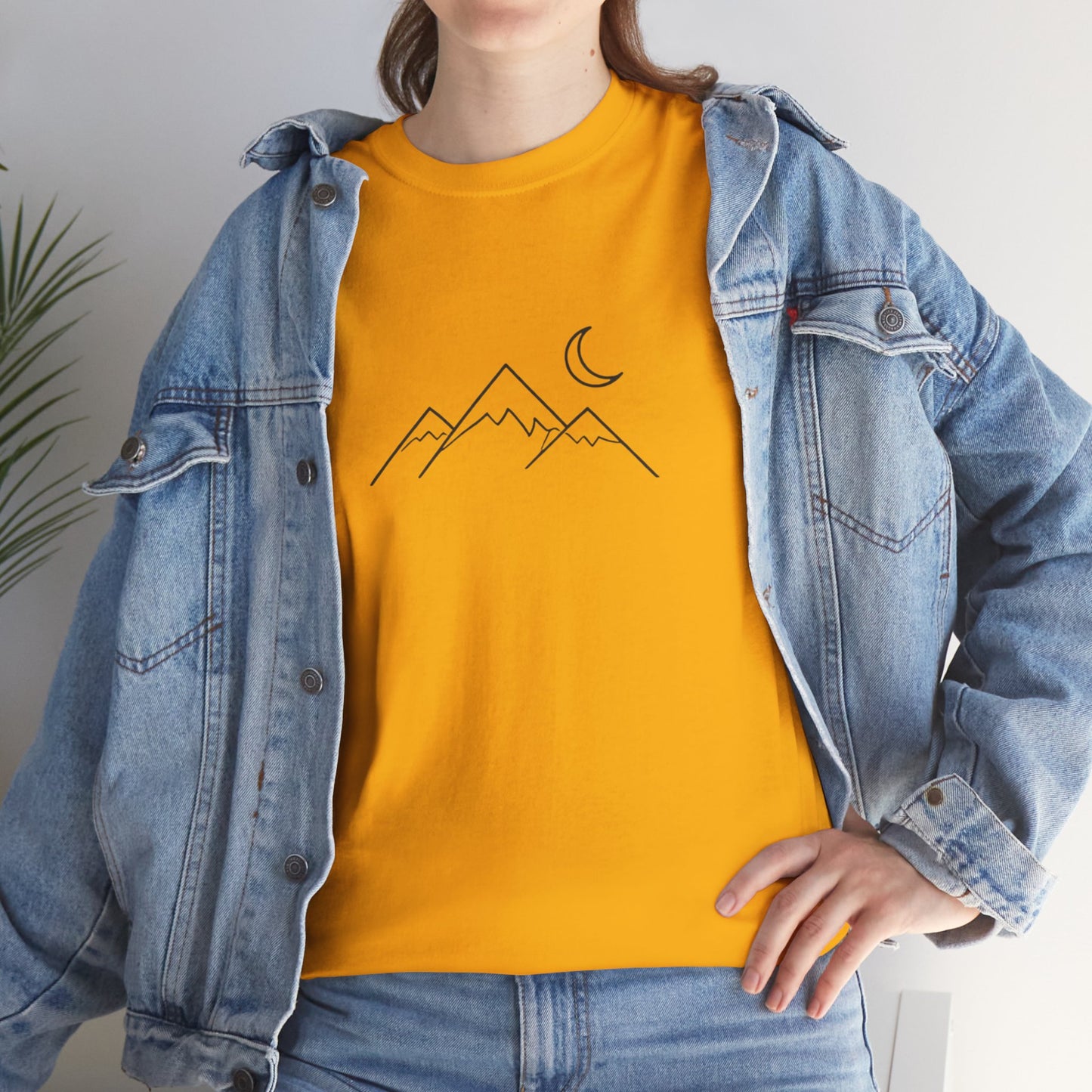 Mountain Moon T-Shirt – Minimalist Nature Night Aesthetic Tee