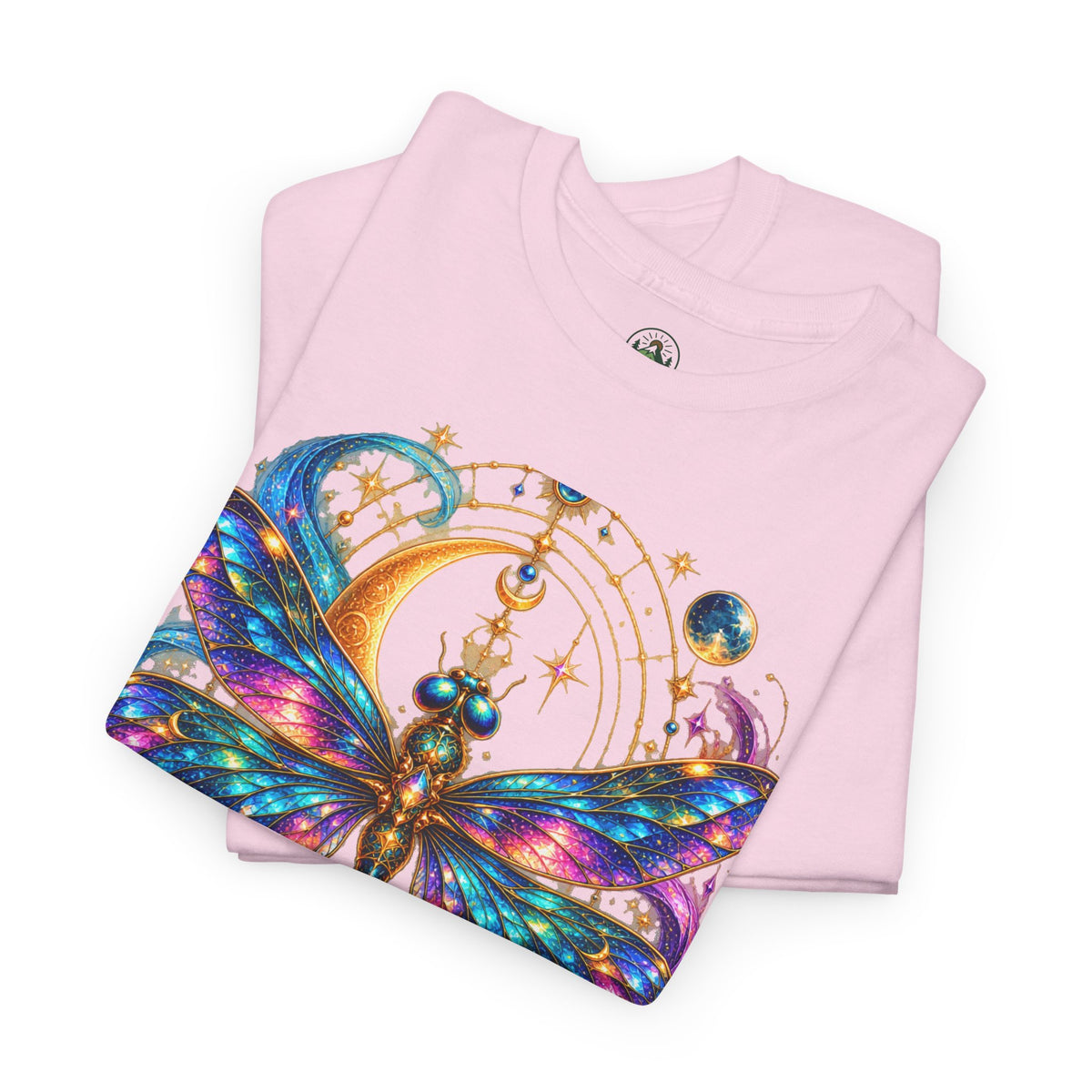 Celestial Dragonfly T-Shirt – Moon & Wildflower Nature Tee