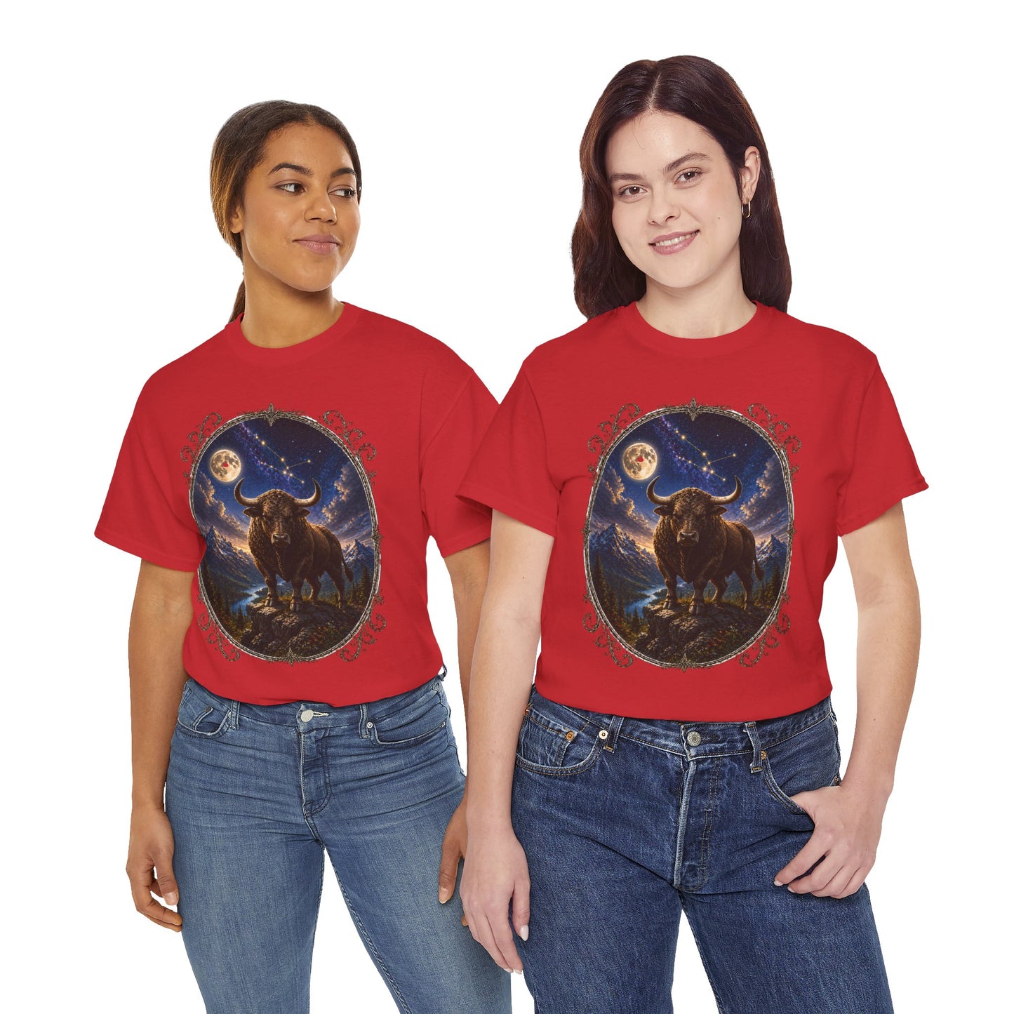 Taurus Zodiac T-Shirt – Mystic Bull Night Design | Nature & Astrology Tee