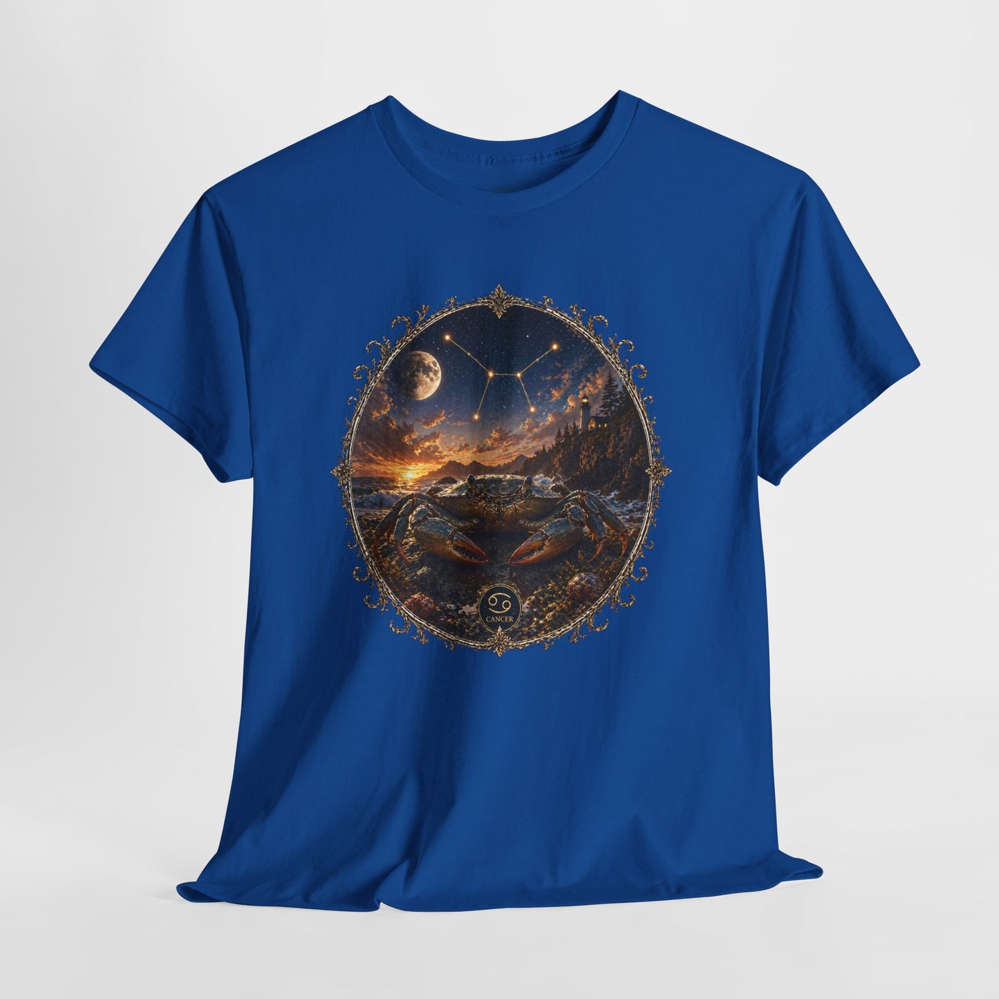 Cancer Zodiac T-Shirt – Mystic Crab Moon Design | Emotional & Cosmic Astrology Tee