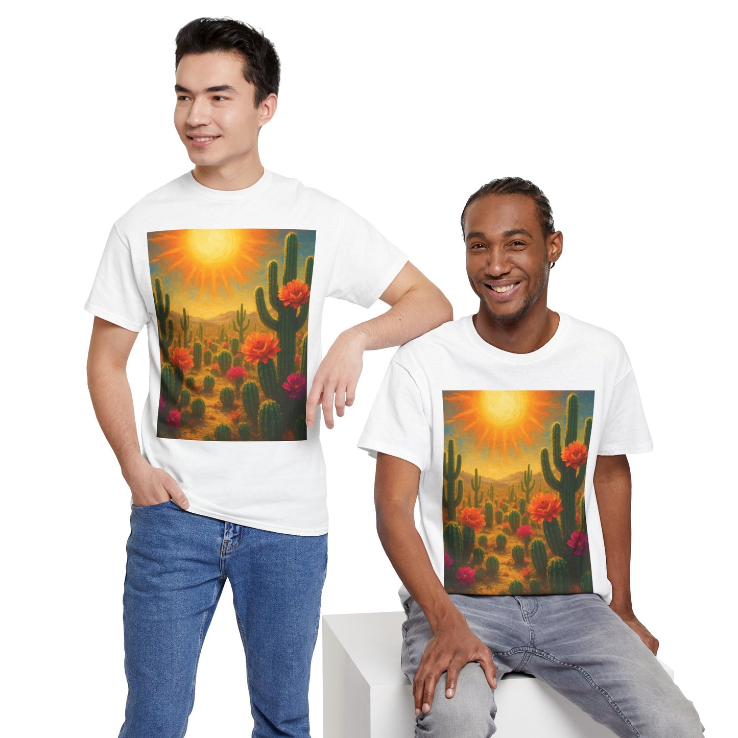Desert Bloom T-Shirt – Minimalist Nature Aesthetic Tee