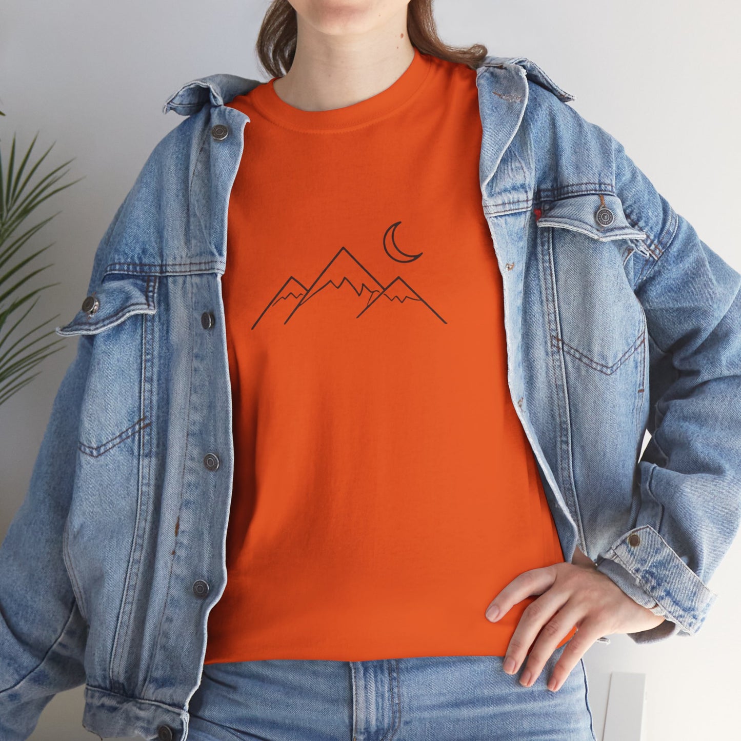 Mountain Moon T-Shirt – Minimalist Nature Night Aesthetic Tee