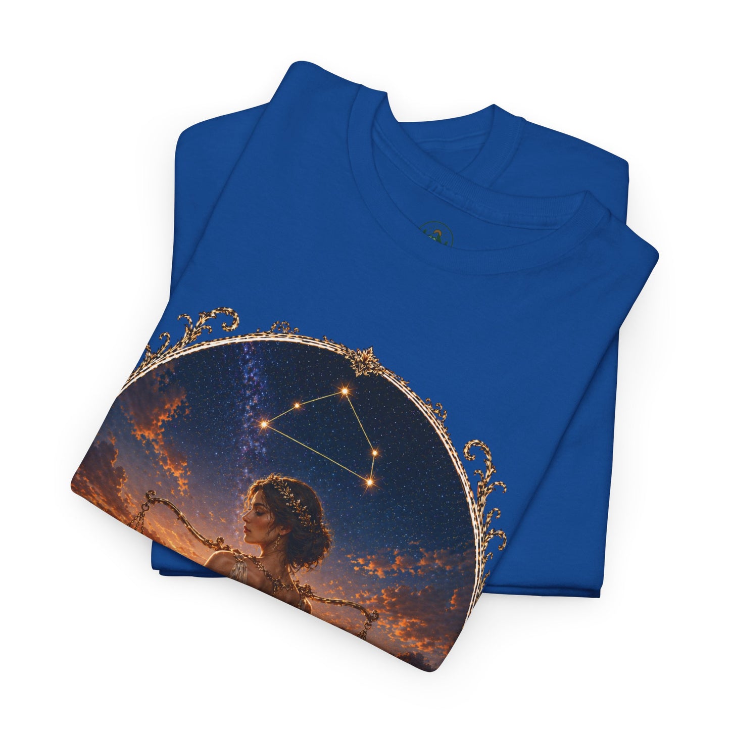Libra Zodiac T-Shirt – Balance Scales Aesthetic Design | Elegant Astrology Tee