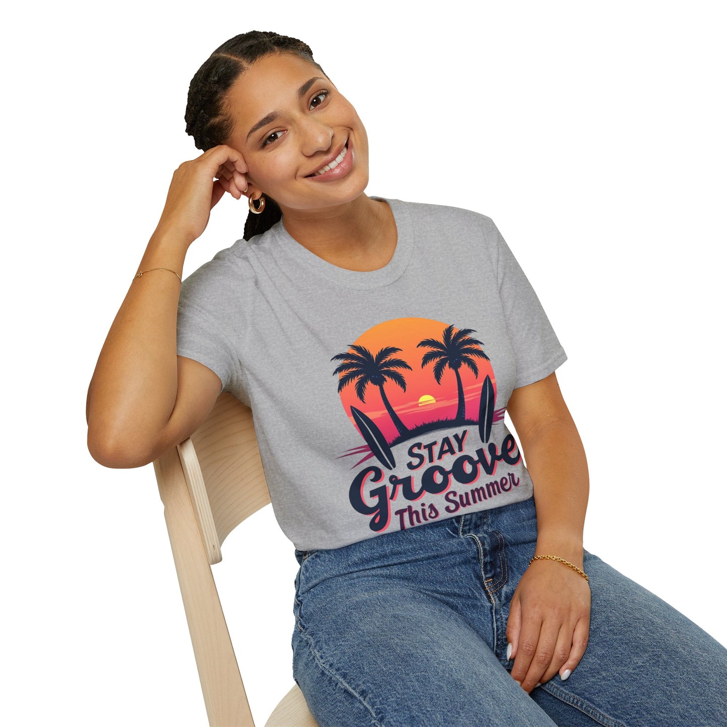 Stay Groovy Summer T-Shirt – Retro Vibe Graphic Tee