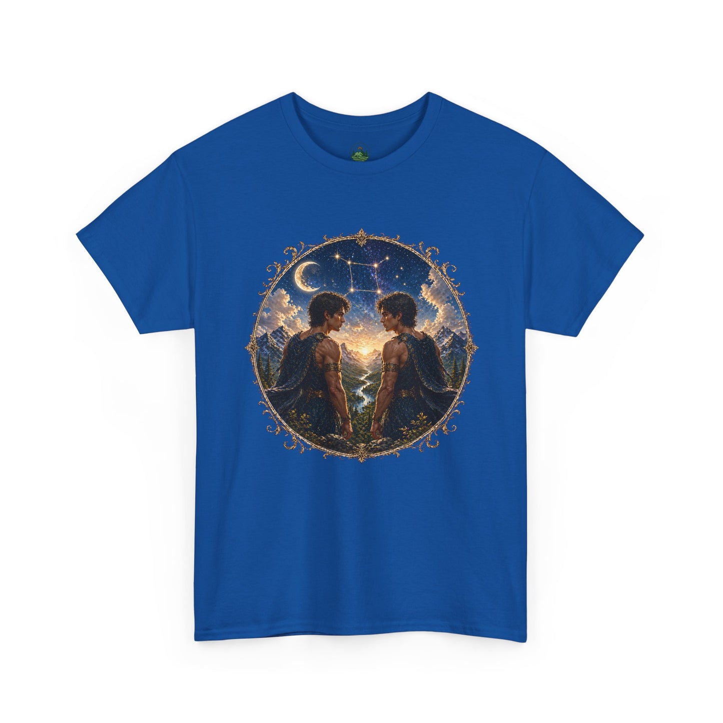 Gemini Zodiac T-Shirt – Dual Energy Twins Design | Astrology & Cosmic Nature Tee