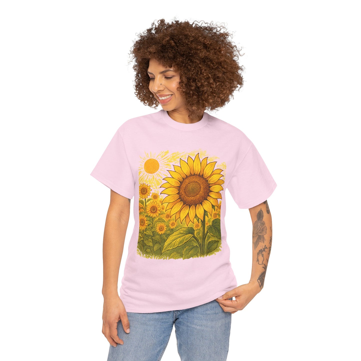 Sunflower Sunshine T-Shirt – Bright Floral Aesthetic Tee
