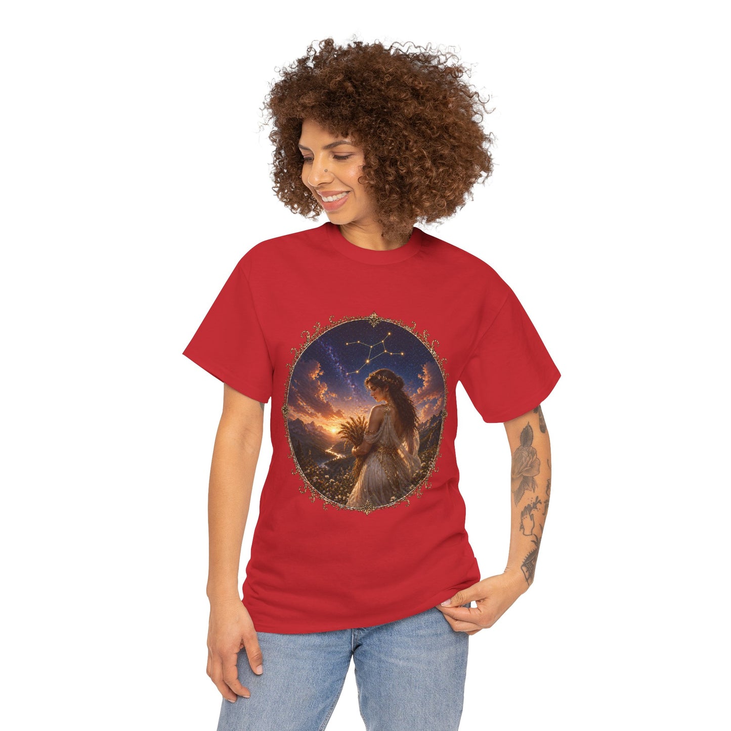 Virgo Zodiac T-Shirt – Minimalist Maiden Design | Elegant Astrology & Nature Tee