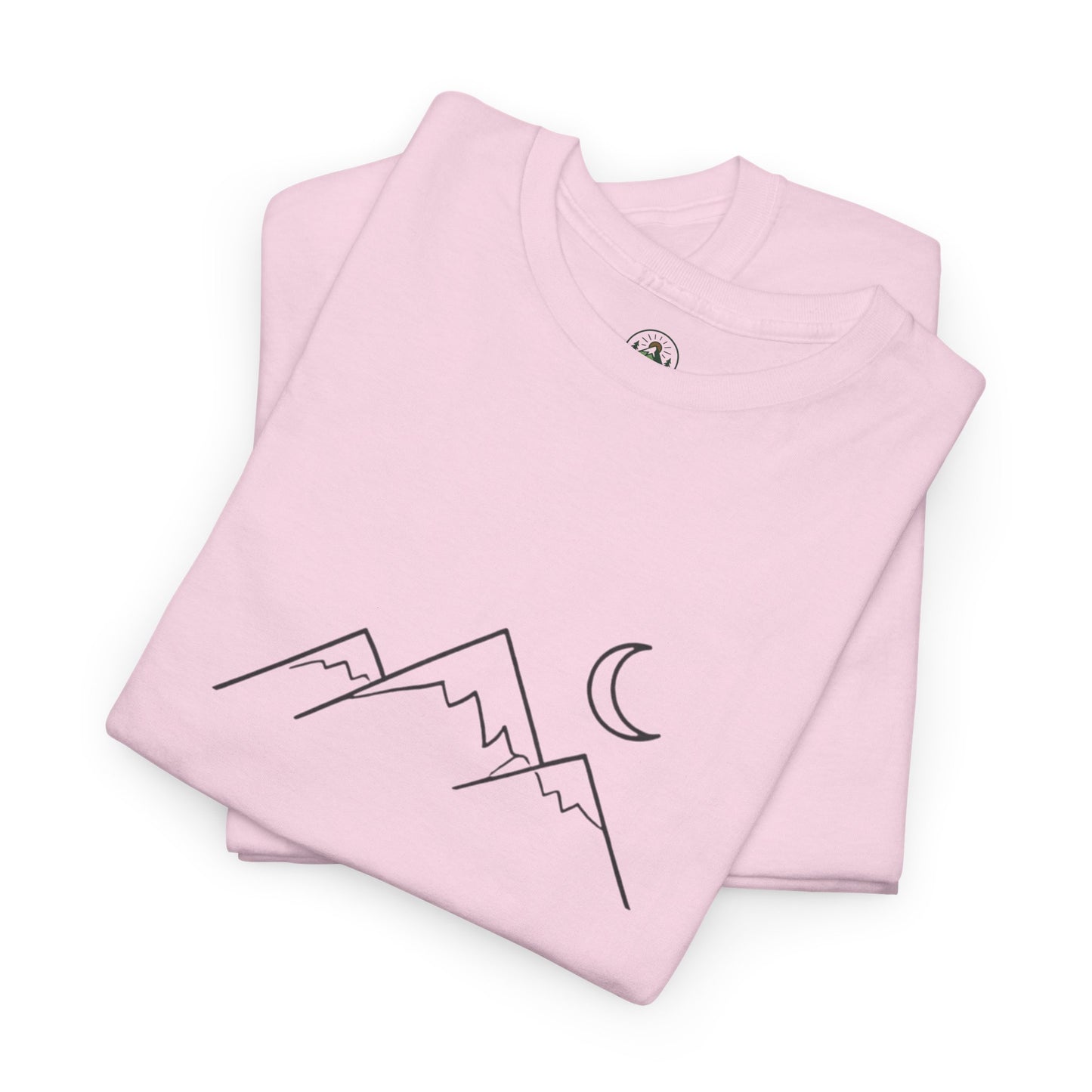 Mountain Moon T-Shirt – Minimalist Nature Night Aesthetic Tee