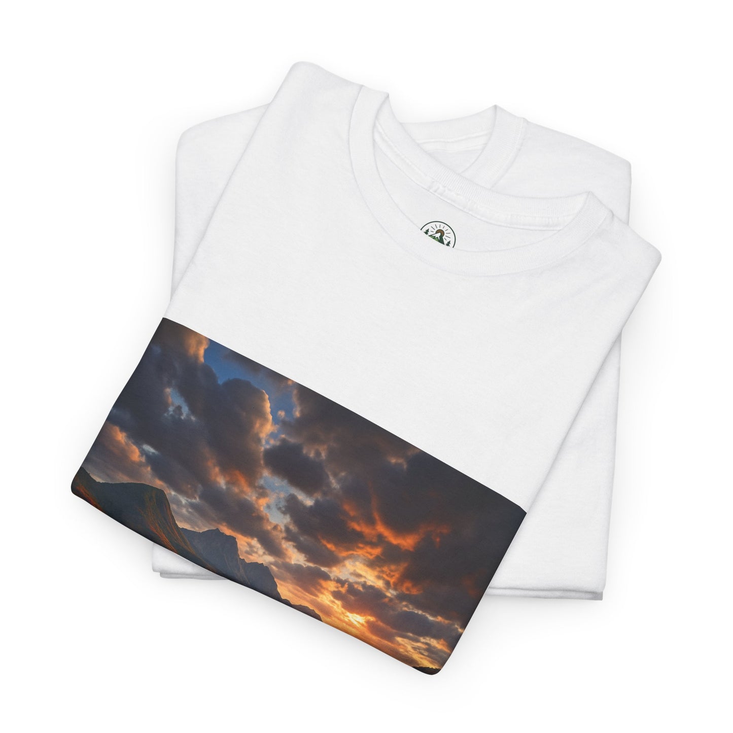 Wildflower Mountain Landscape T-Shirt – Minimalist Nature Graphic Tee
