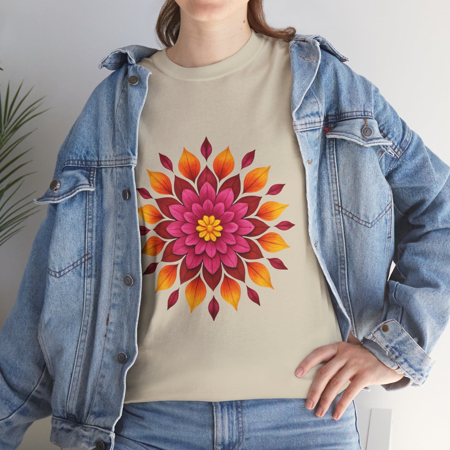 Floral Mandala T- Shirt -Boho Flower Aesthetic Tee