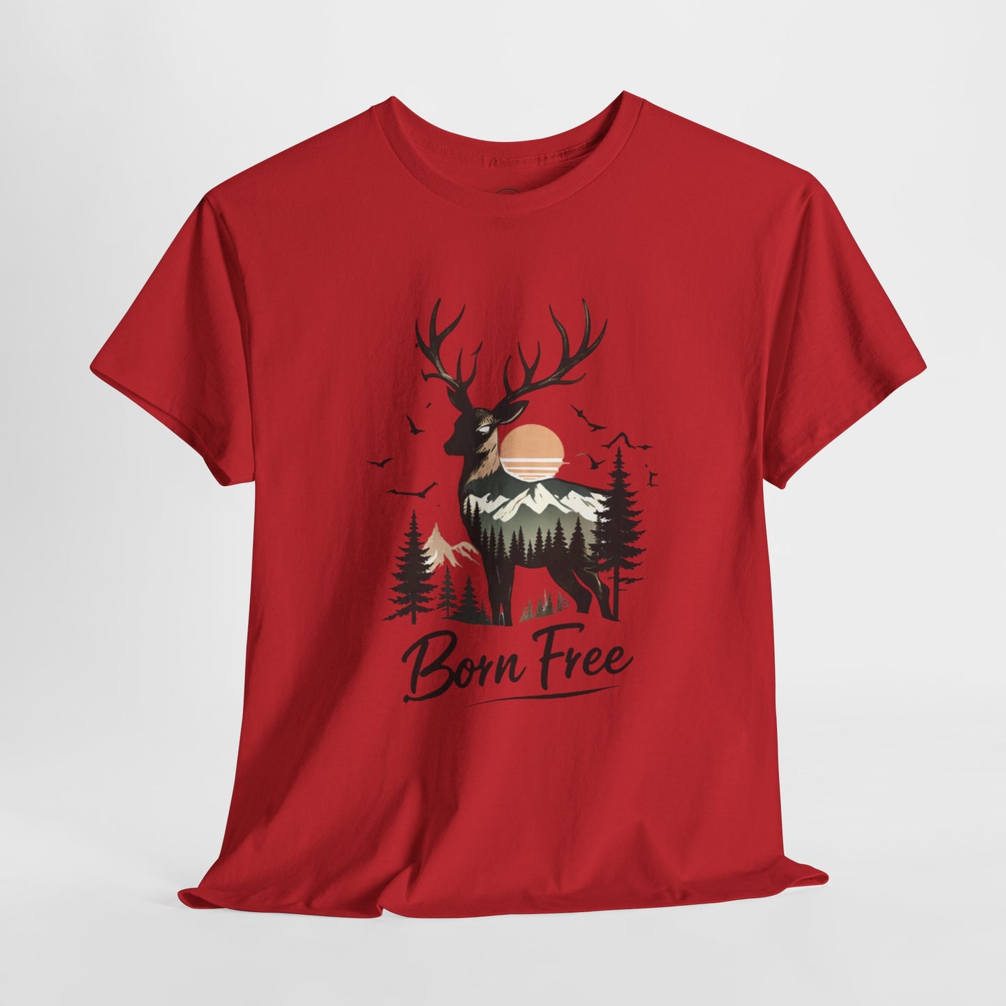 Minimalist Deer Nature T-Shirt – Forest Wildlife Graphic Tee, Calm Aesthetic Shirt