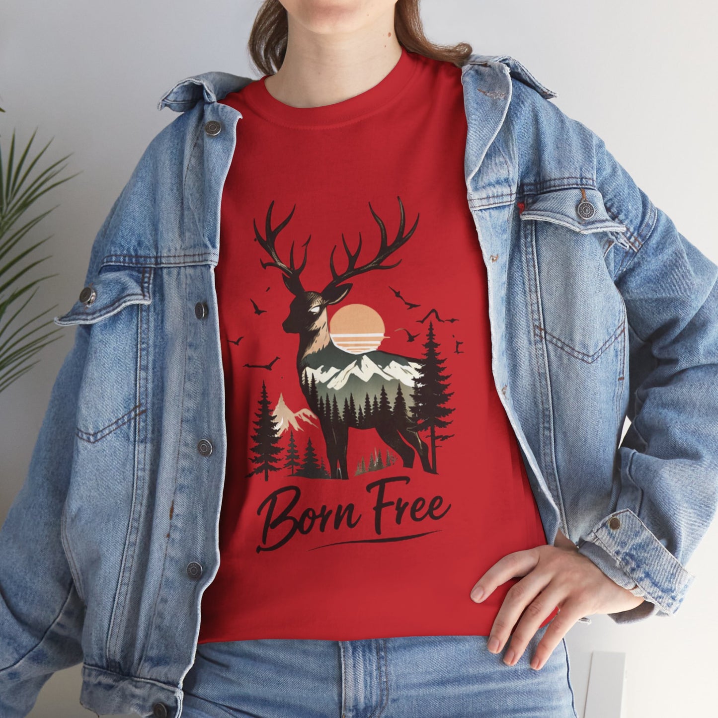 Minimalist Deer Nature T-Shirt – Forest Wildlife Graphic Tee, Calm Aesthetic Shirt