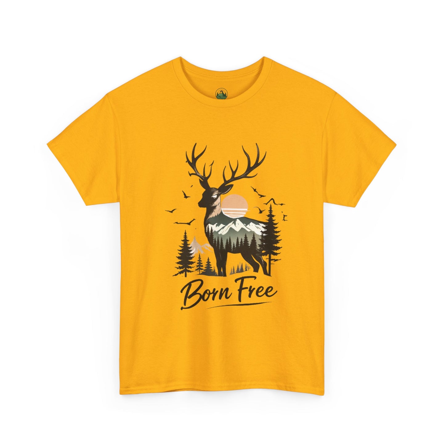 Minimalist Deer Nature T-Shirt – Forest Wildlife Graphic Tee, Calm Aesthetic Shirt