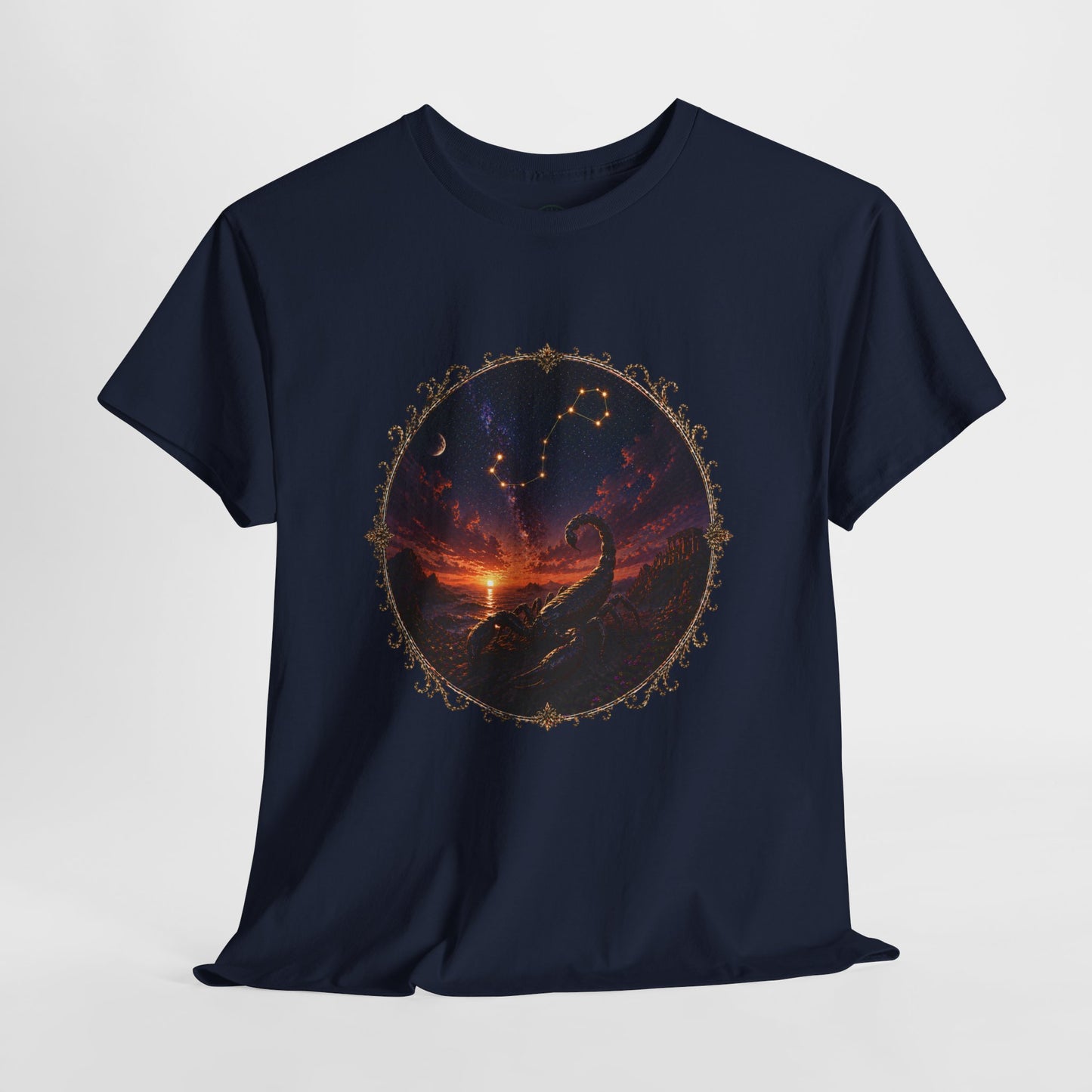 Scorpio Zodiac T-Shirt – Dark Scorpion Mystic Design | Intense Astrology Power Tee