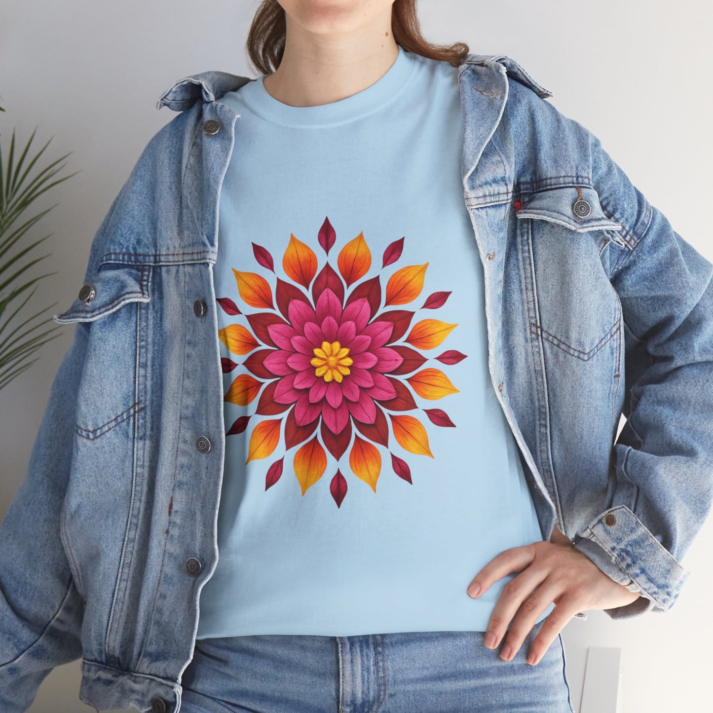 Floral Mandala T- Shirt -Boho Flower Aesthetic Tee