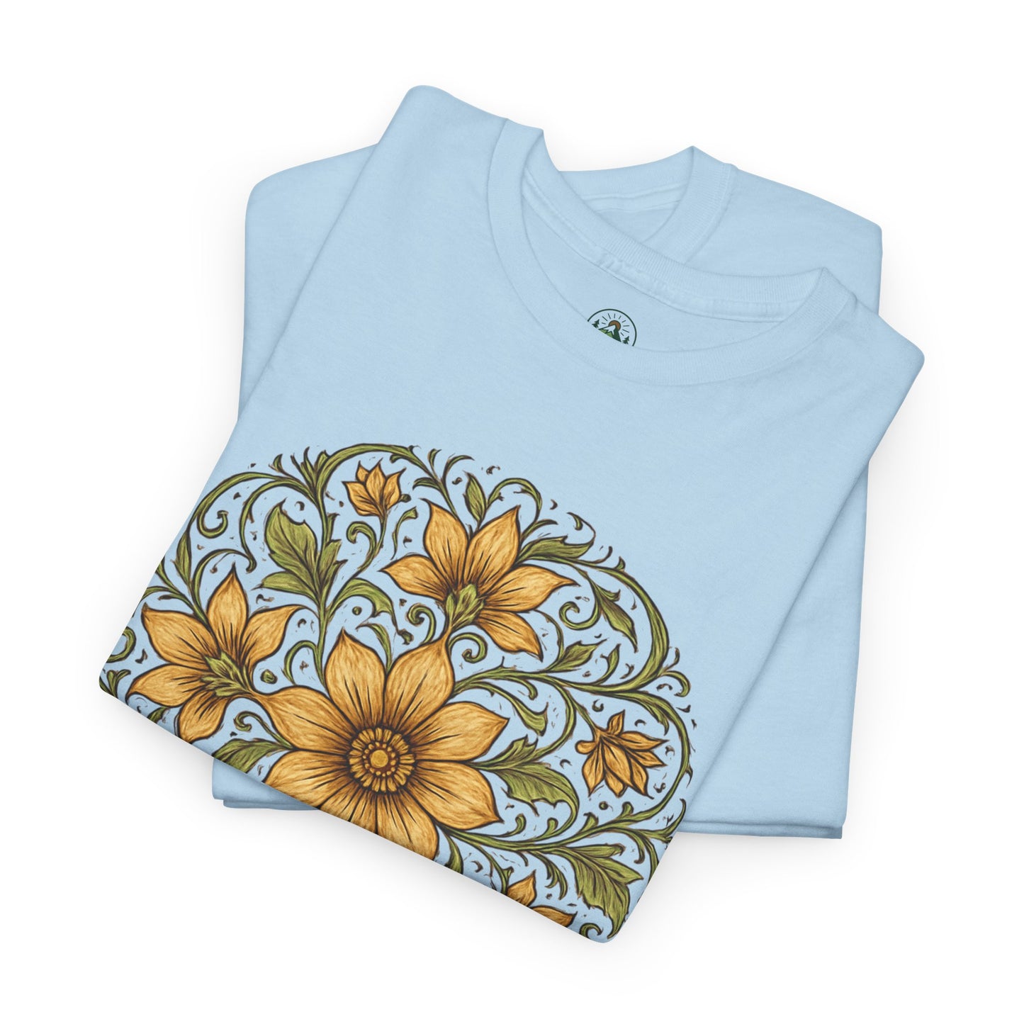 Spring Awakening Mandala T-Shirt – Boho Floral Aesthetic Tee