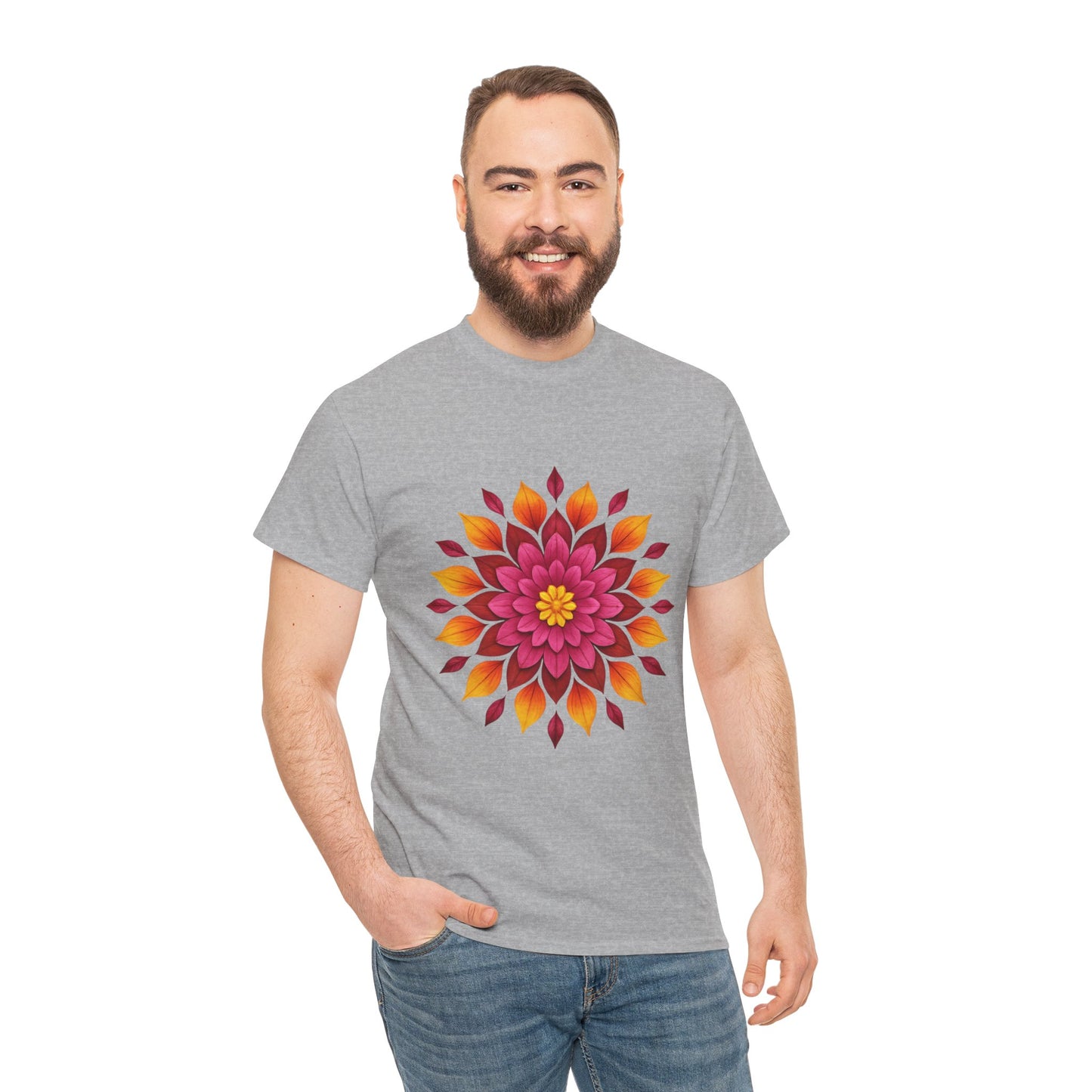 Floral Mandala T- Shirt -Boho Flower Aesthetic Tee
