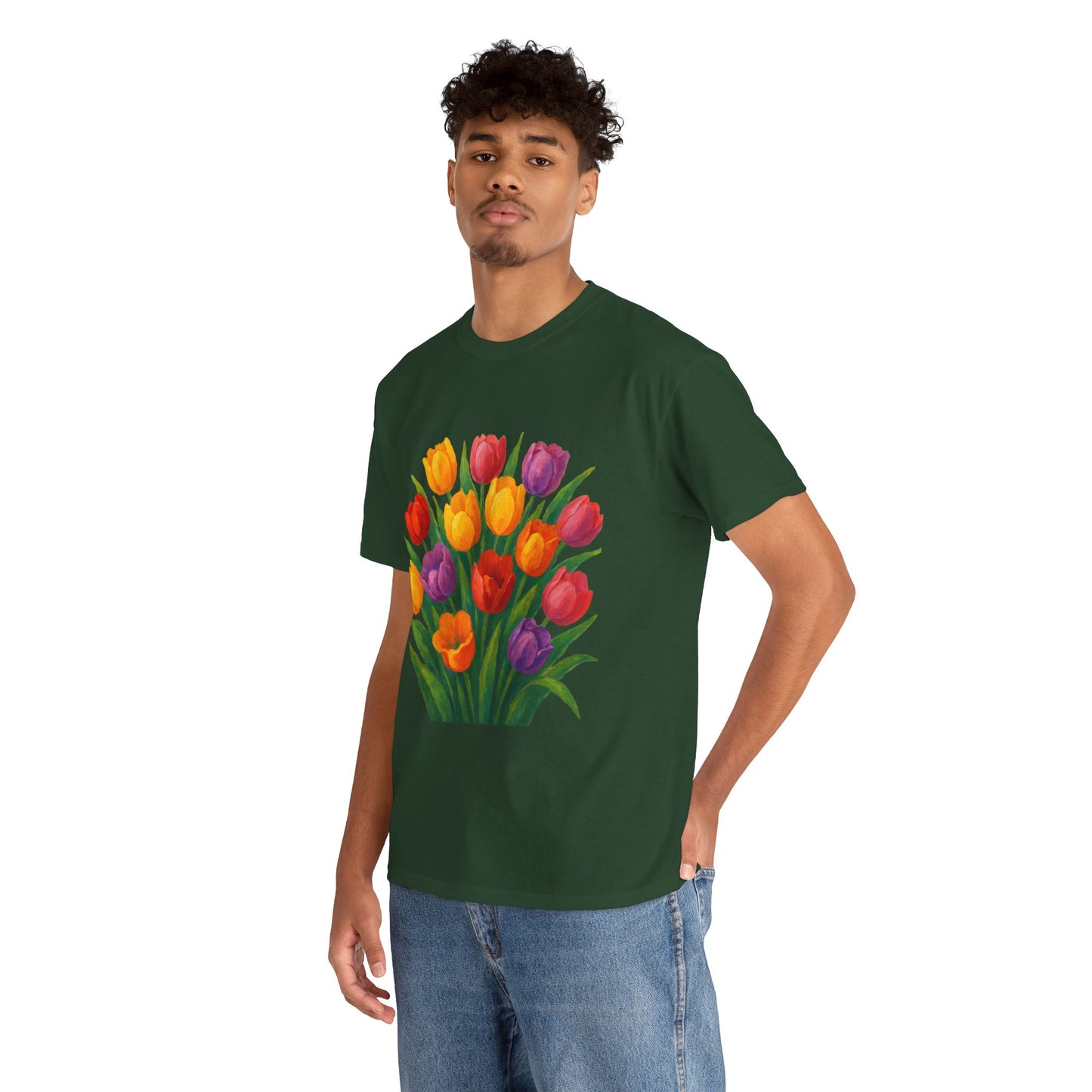 Spring Tulip Flower T- SHIRT - Vibrant Floral Aesthetic Tee