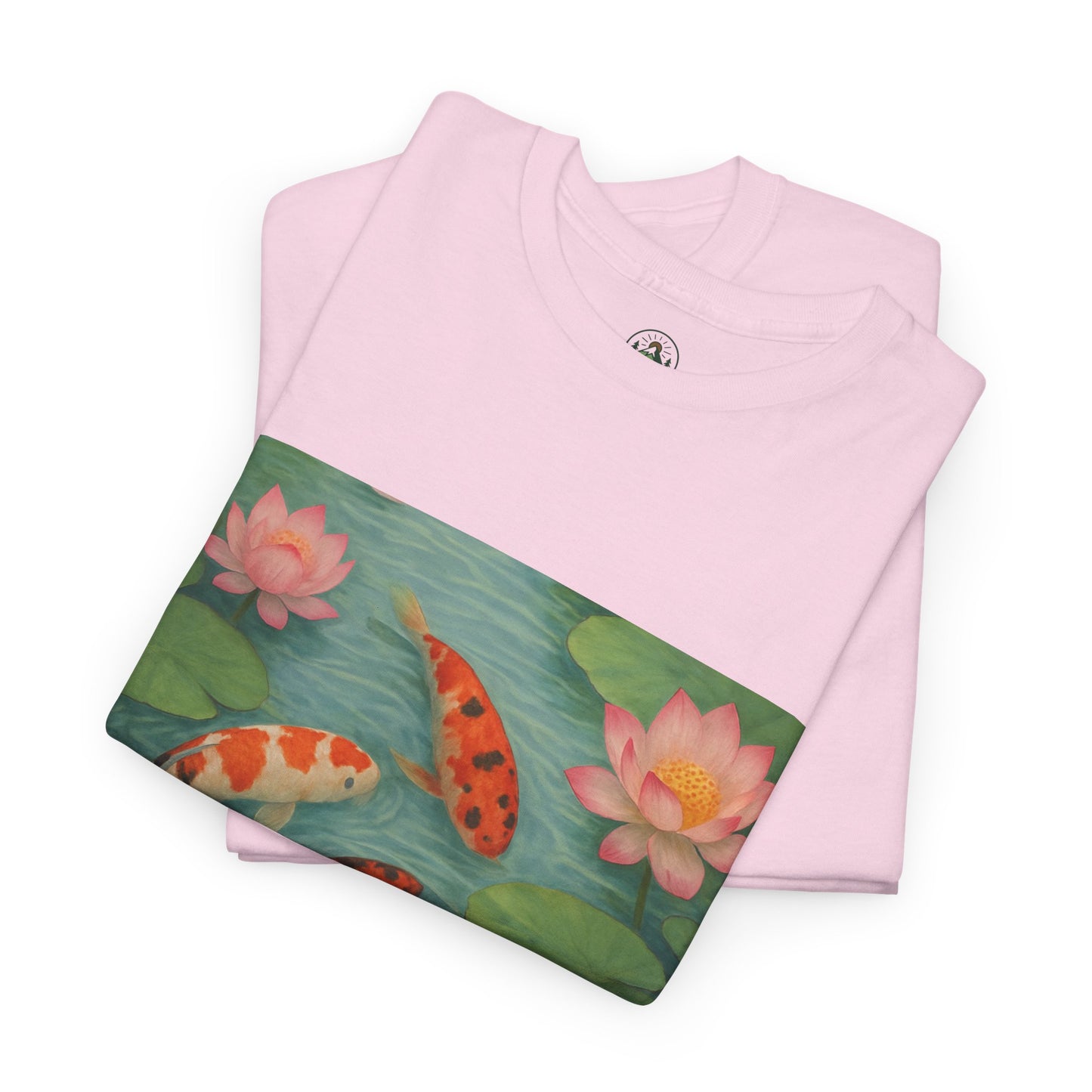 Koi Fish Lotus Pond T-Shirt – Zen Nature Aesthetic Tee
