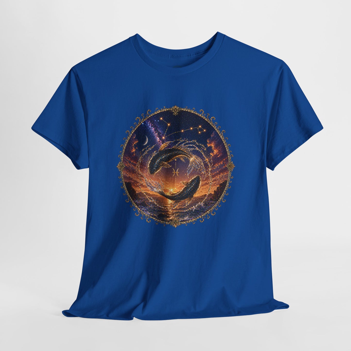 Pisces Zodiac T-Shirt – Dreamy Fish Cosmic Design | Spiritual & Aesthetic Astrology Tee