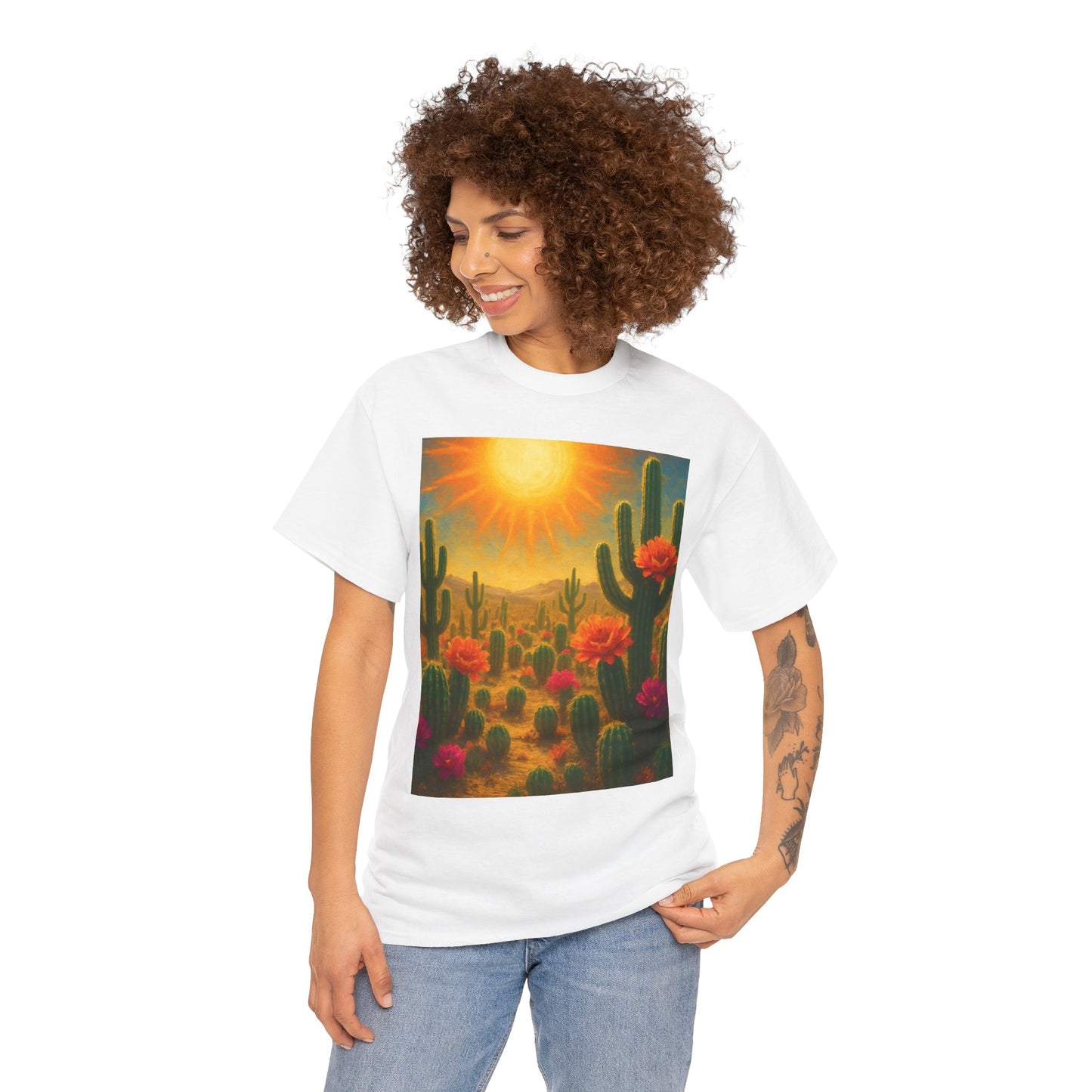 Desert Bloom T-Shirt – Minimalist Nature Aesthetic Tee