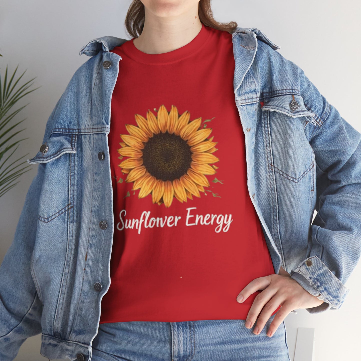 Sunflower Energy T- Shirt - Minimalist Nature Aesthetic Tee, Positive Vibes Graphic Shirt