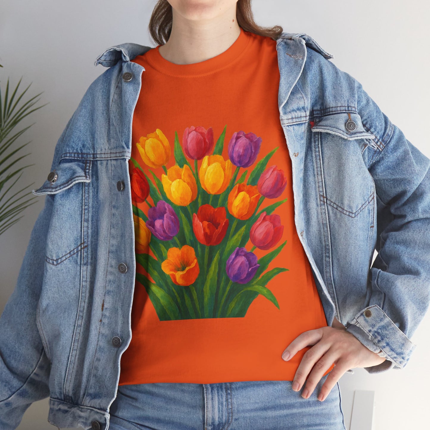 Spring Tulip Flower T- SHIRT - Vibrant Floral Aesthetic Tee