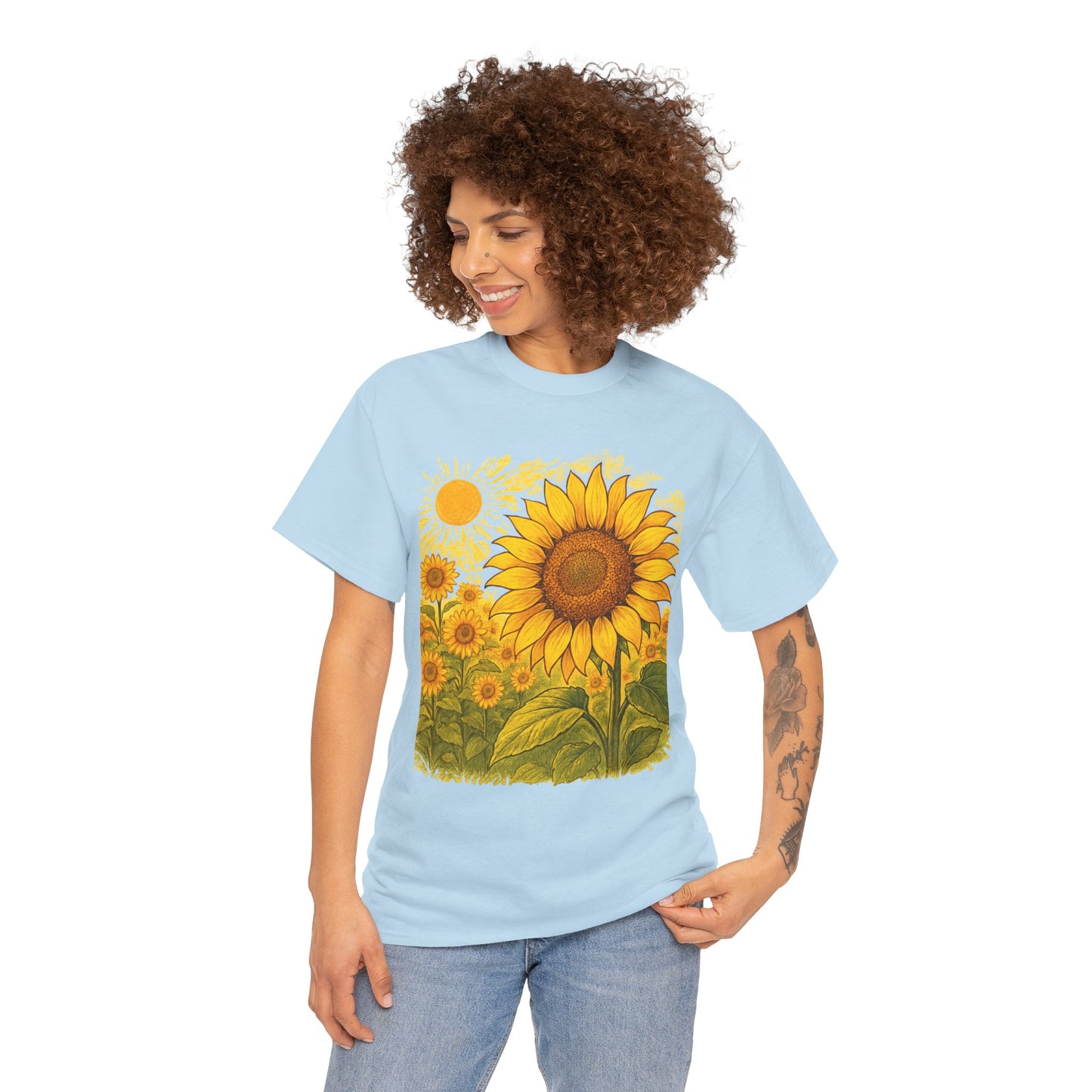 Sunflower Sunshine T-Shirt – Bright Floral Aesthetic Tee
