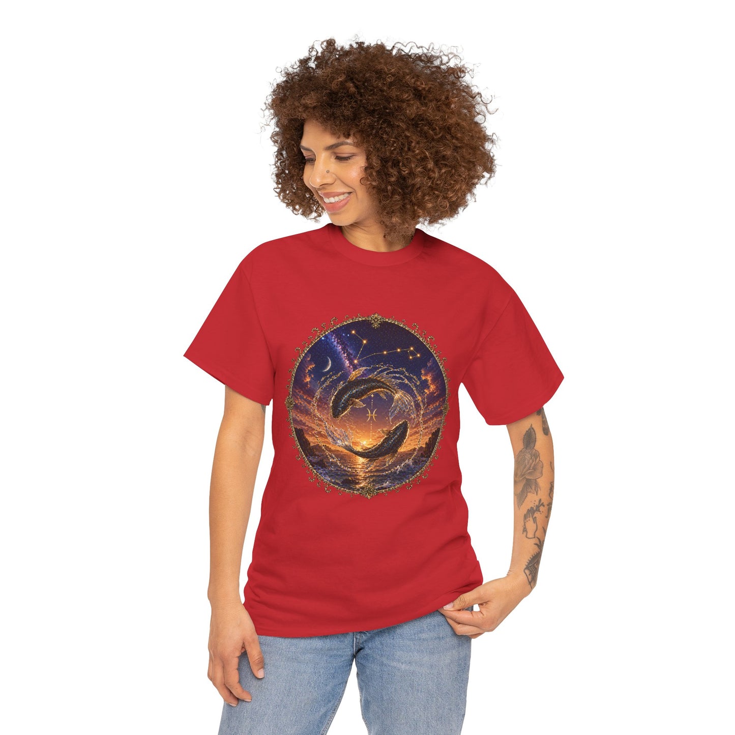 Pisces Zodiac T-Shirt – Dreamy Fish Cosmic Design | Spiritual & Aesthetic Astrology Tee