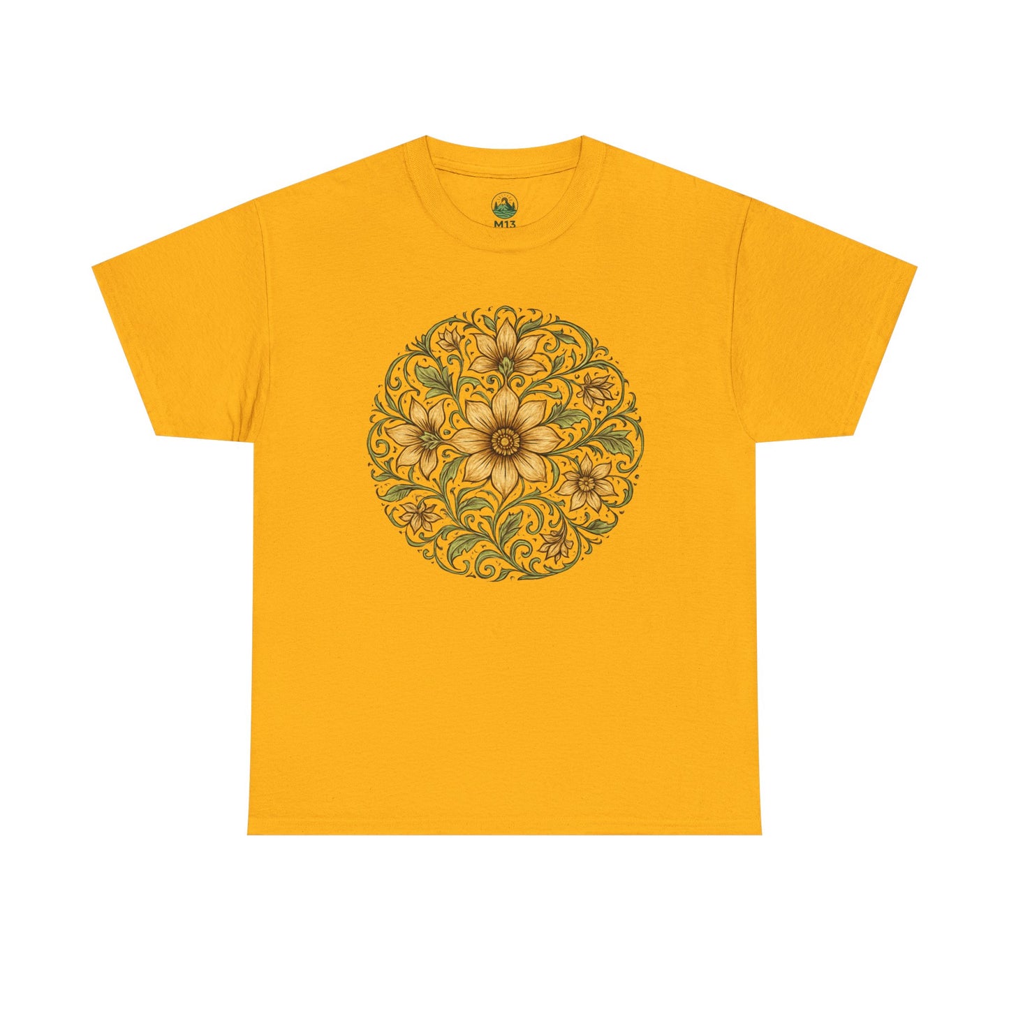 Spring Awakening Mandala T-Shirt – Boho Floral Aesthetic Tee