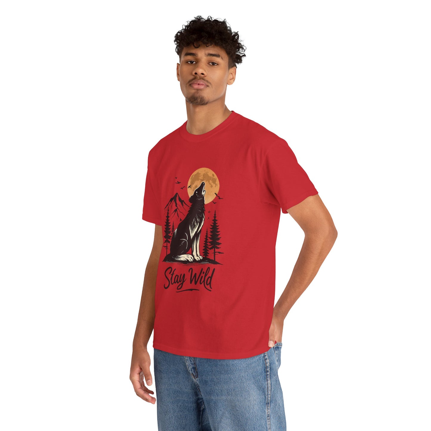 Howling Wolf Stay Wild Shirt – Aesthetic Nature Tee for Outdoor Lovers & Adventure Souls