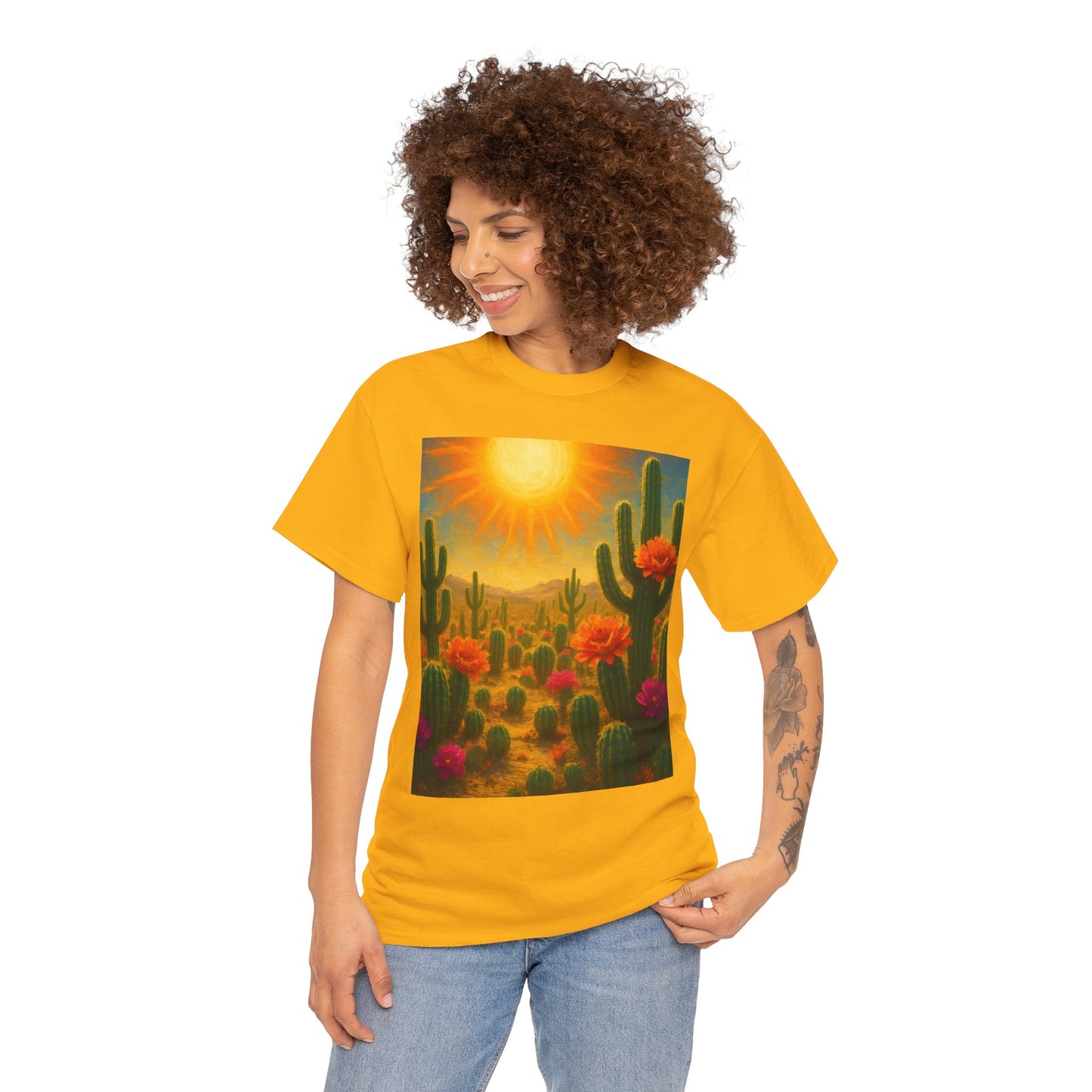 Desert Bloom T-Shirt – Minimalist Nature Aesthetic Tee